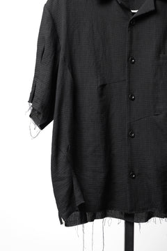 Load image into Gallery viewer, Professor.E CHECK SHORT SLEEVE SHIRT (BLACK)