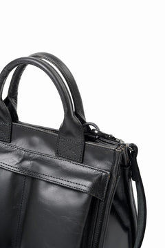 Load image into Gallery viewer, ISAMU KATAYAMA BACKLASH JAPAN HORSE CRACKING VINTAGE MINI-TOTE/SHOULDER BAG (BLACK)