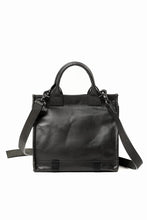Load image into Gallery viewer, ISAMU KATAYAMA BACKLASH JAPAN HORSE CRACKING VINTAGE MINI-TOTE/SHOULDER BAG (BLACK)