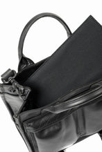 Load image into Gallery viewer, ISAMU KATAYAMA BACKLASH JAPAN HORSE CRACKING VINTAGE MINI-TOTE/SHOULDER BAG (BLACK)