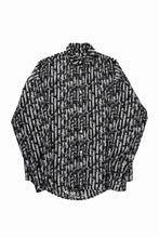 画像をギャラリービューアに読み込む, A.F ARTEFACT SNAPPED COCOON SHIRT / JACGUARD BLURRED STRIPE (BLACK x WHITE)