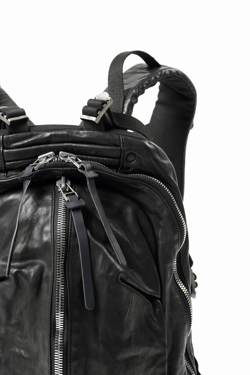Load image into Gallery viewer, ISAMU KATAYAMA BACKLASH ITALY SHOULDER GARMENT-DYED BACKPACK (BLACK)