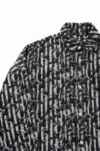 画像をギャラリービューアに読み込む, A.F ARTEFACT SNAPPED COCOON SHIRT / JACGUARD BLURRED STRIPE (BLACK x WHITE)