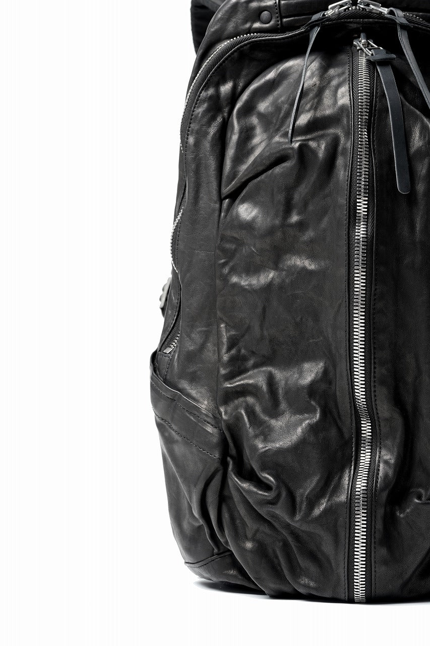 Load image into Gallery viewer, ISAMU KATAYAMA BACKLASH ITALY SHOULDER GARMENT-DYED BACKPACK (BLACK)