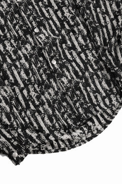 画像をギャラリービューアに読み込む, A.F ARTEFACT SNAPPED COCOON SHIRT / JACGUARD BLURRED STRIPE (BLACK x WHITE)