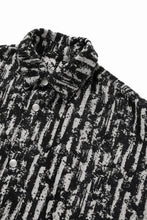 画像をギャラリービューアに読み込む, A.F ARTEFACT SNAPPED COCOON SHIRT / JACGUARD BLURRED STRIPE (BLACK x WHITE)