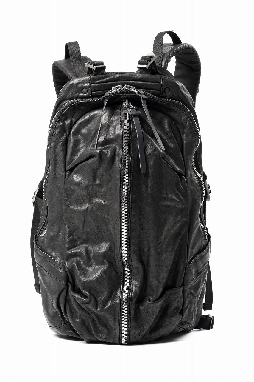 Load image into Gallery viewer, ISAMU KATAYAMA BACKLASH ITALY SHOULDER GARMENT-DYED BACKPACK (BLACK)
