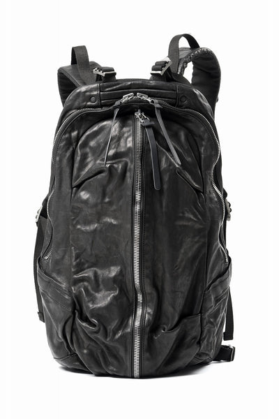 ISAMU KATAYAMA BACKLASH ITALY SHOULDER GARMENT-DYED BACKPACK (BLACK)