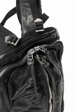 Load image into Gallery viewer, ISAMU KATAYAMA BACKLASH ITALY SHOULDER GARMENT-DYED BACKPACK (BLACK)