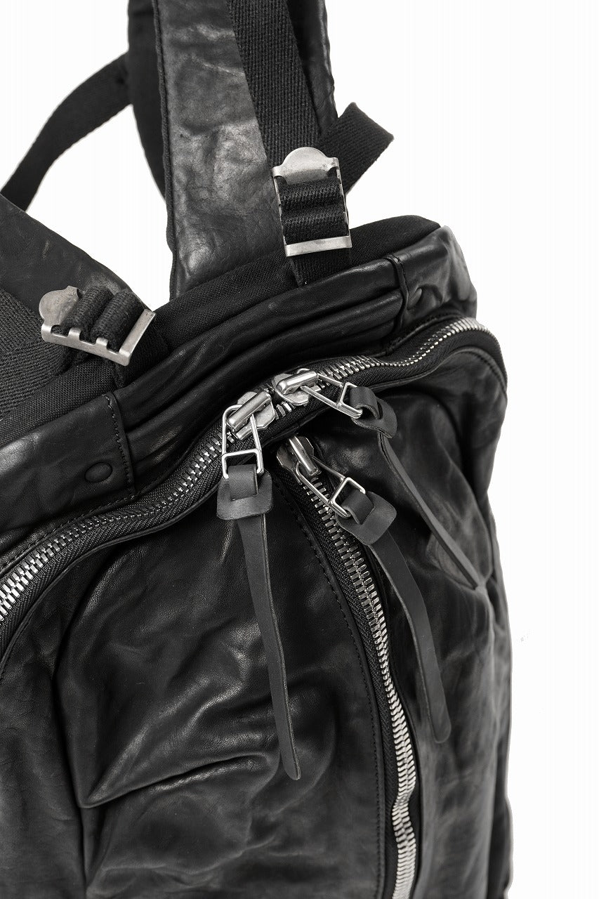Load image into Gallery viewer, ISAMU KATAYAMA BACKLASH ITALY SHOULDER GARMENT-DYED BACKPACK (BLACK)
