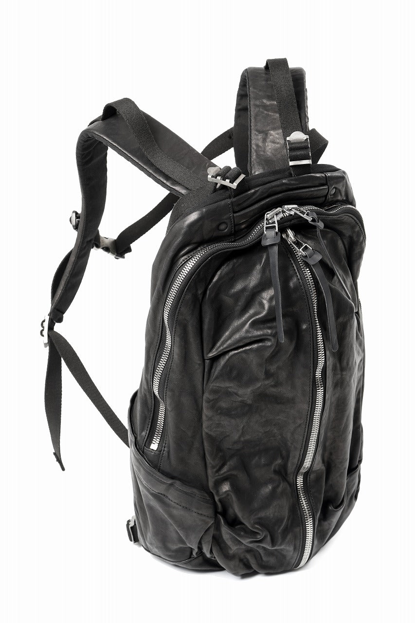 Load image into Gallery viewer, ISAMU KATAYAMA BACKLASH ITALY SHOULDER GARMENT-DYED BACKPACK (BLACK)