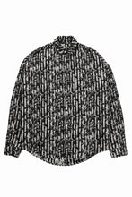 画像をギャラリービューアに読み込む, A.F ARTEFACT SNAPPED COCOON SHIRT / JACGUARD BLURRED STRIPE (BLACK x WHITE)