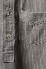 画像をギャラリービューアに読み込む, FULLCOUNT Herringbone Pencil Stripe Farmer Shirt (GRAY)