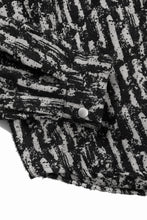 画像をギャラリービューアに読み込む, A.F ARTEFACT SNAPPED COCOON SHIRT / JACGUARD BLURRED STRIPE (BLACK x WHITE)