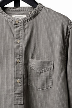 画像をギャラリービューアに読み込む, FULLCOUNT Herringbone Pencil Stripe Farmer Shirt (GRAY)