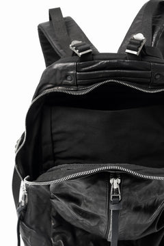 Load image into Gallery viewer, ISAMU KATAYAMA BACKLASH ITALY SHOULDER GARMENT-DYED BACKPACK (BLACK)