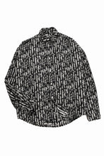 画像をギャラリービューアに読み込む, A.F ARTEFACT SNAPPED COCOON SHIRT / JACGUARD BLURRED STRIPE (BLACK x WHITE)