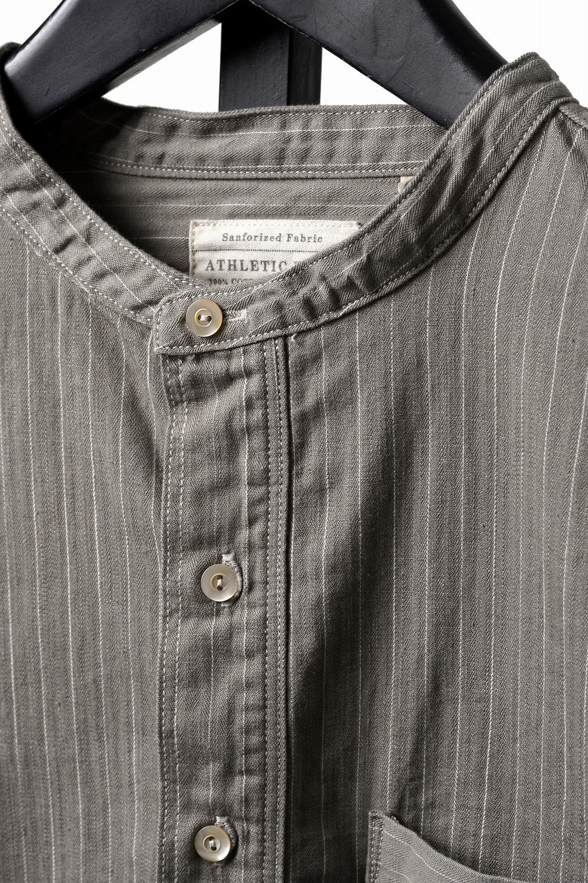 画像をギャラリービューアに読み込む, FULLCOUNT Herringbone Pencil Stripe Farmer Shirt (GRAY)