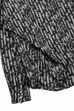 画像をギャラリービューアに読み込む, A.F ARTEFACT SNAPPED COCOON SHIRT / JACGUARD BLURRED STRIPE (BLACK x WHITE)