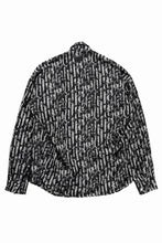 画像をギャラリービューアに読み込む, A.F ARTEFACT SNAPPED COCOON SHIRT / JACGUARD BLURRED STRIPE (BLACK x WHITE)