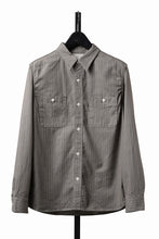 画像をギャラリービューアに読み込む, FULLCOUNT Herringbone Pencil Stripe Work Shirt (GRAY)