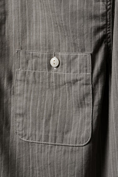 画像をギャラリービューアに読み込む, FULLCOUNT Herringbone Pencil Stripe Work Shirt (GRAY)