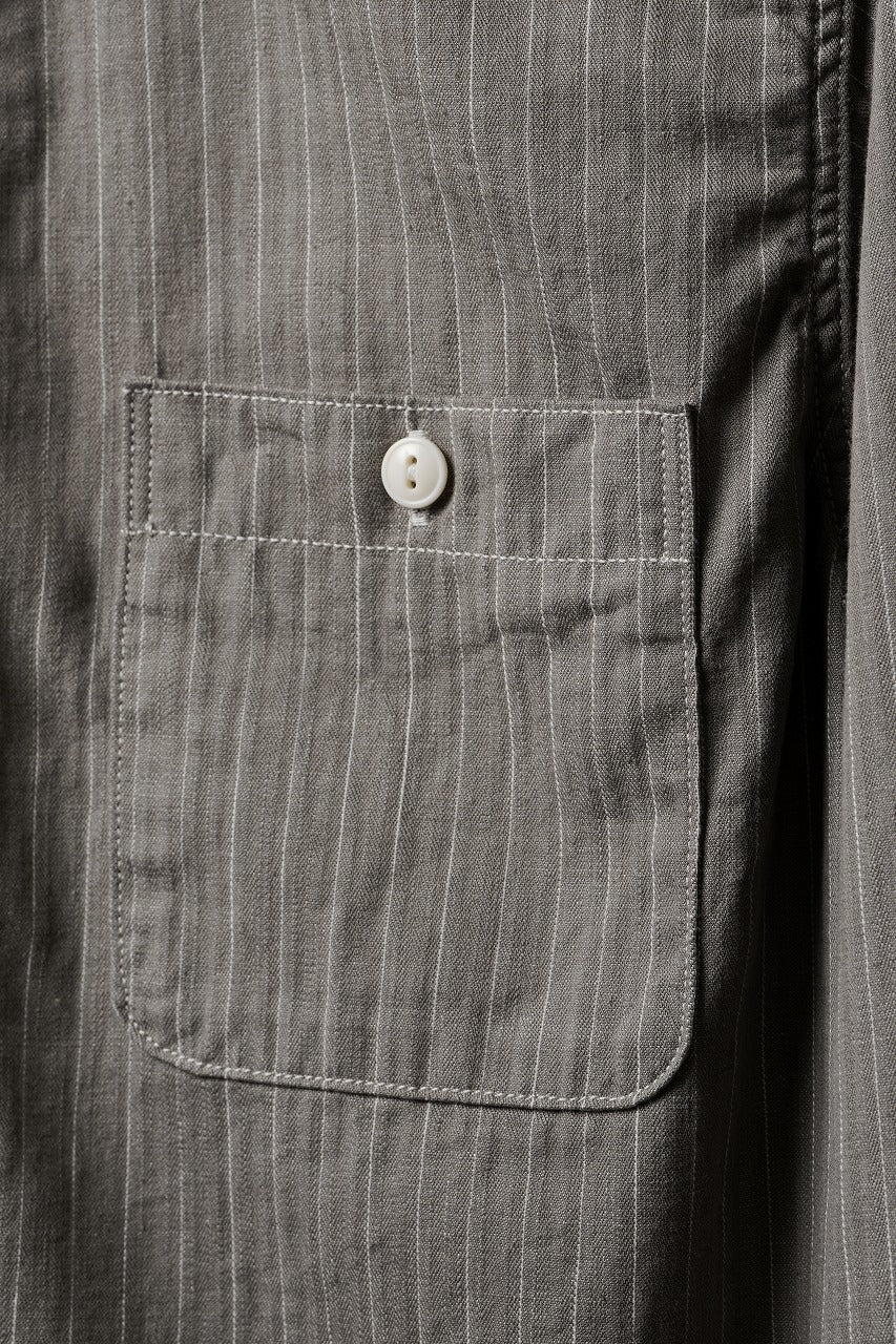 画像をギャラリービューアに読み込む, FULLCOUNT Herringbone Pencil Stripe Work Shirt (GRAY)