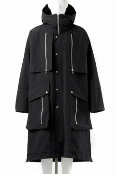 Load image into Gallery viewer, 【SAMPLE SALE】A.F ARTEFACT ZIP HOODIE COAT / TEDDY BOA FLEECE LINING (BLACK)