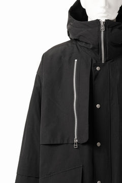Load image into Gallery viewer, 【SAMPLE SALE】A.F ARTEFACT ZIP HOODIE COAT / TEDDY BOA FLEECE LINING (BLACK)