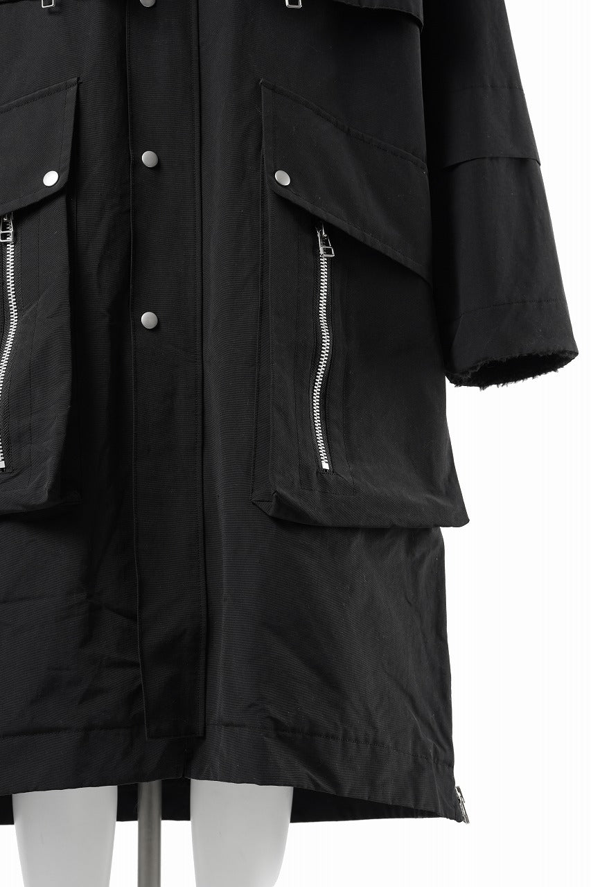 Load image into Gallery viewer, 【SAMPLE SALE】A.F ARTEFACT ZIP HOODIE COAT / TEDDY BOA FLEECE LINING (BLACK)