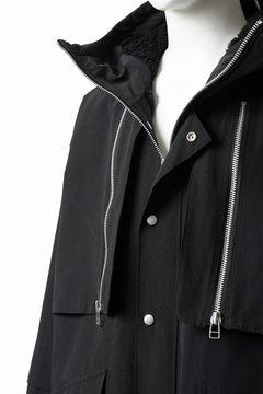 Load image into Gallery viewer, 【SAMPLE SALE】A.F ARTEFACT ZIP HOODIE COAT / TEDDY BOA FLEECE LINING (BLACK)