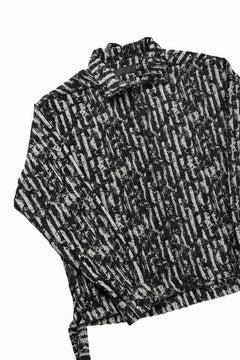 画像をギャラリービューアに読み込む, A.F ARTEFACT SNAPPED SHIRT WITH HEM BAND / JACGUARD BLURRED STRIPE (BLACK x WHITE)