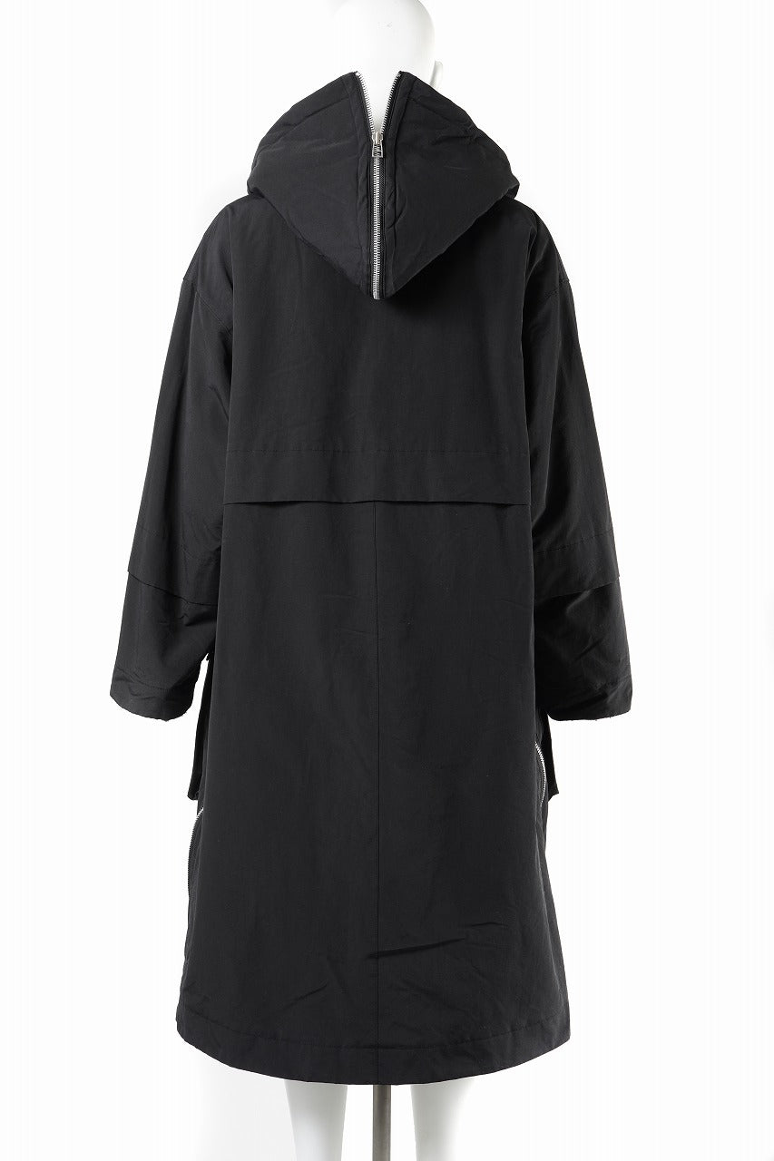 Load image into Gallery viewer, 【SAMPLE SALE】A.F ARTEFACT ZIP HOODIE COAT / TEDDY BOA FLEECE LINING (BLACK)