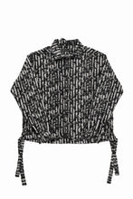 画像をギャラリービューアに読み込む, A.F ARTEFACT SNAPPED SHIRT WITH HEM BAND / JACGUARD BLURRED STRIPE (BLACK x WHITE)