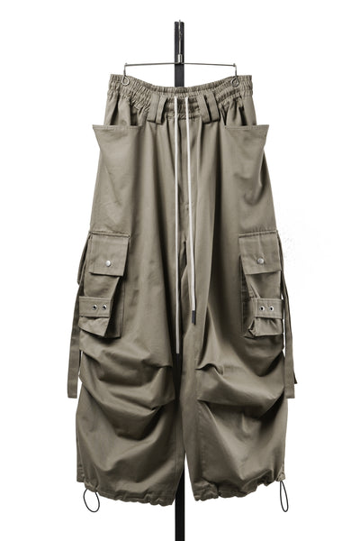 【SAMPLE】A.F ARTEFACT TWILL CARGO  WIDE PANTS (BEIGE)