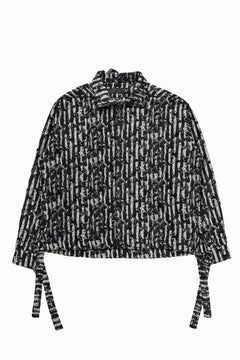 画像をギャラリービューアに読み込む, A.F ARTEFACT SNAPPED SHIRT WITH HEM BAND / JACGUARD BLURRED STRIPE (BLACK x WHITE)