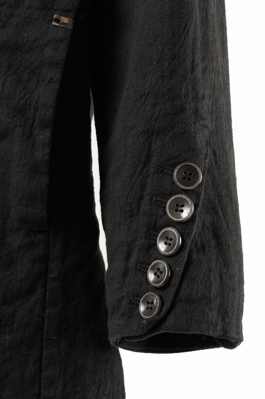 Load image into Gallery viewer, 【SAMPLE SALE】vital reversible hooded coat / organic twill+texture print (BLACK x PRINT)