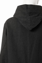 Load image into Gallery viewer, 【SAMPLE SALE】vital reversible hooded coat / organic twill+texture print (BLACK x PRINT)
