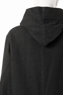 Load image into Gallery viewer, 【SAMPLE SALE】vital reversible hooded coat / organic twill+texture print (BLACK x PRINT)