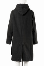 Load image into Gallery viewer, 【SAMPLE SALE】vital reversible hooded coat / organic twill+texture print (BLACK x PRINT)