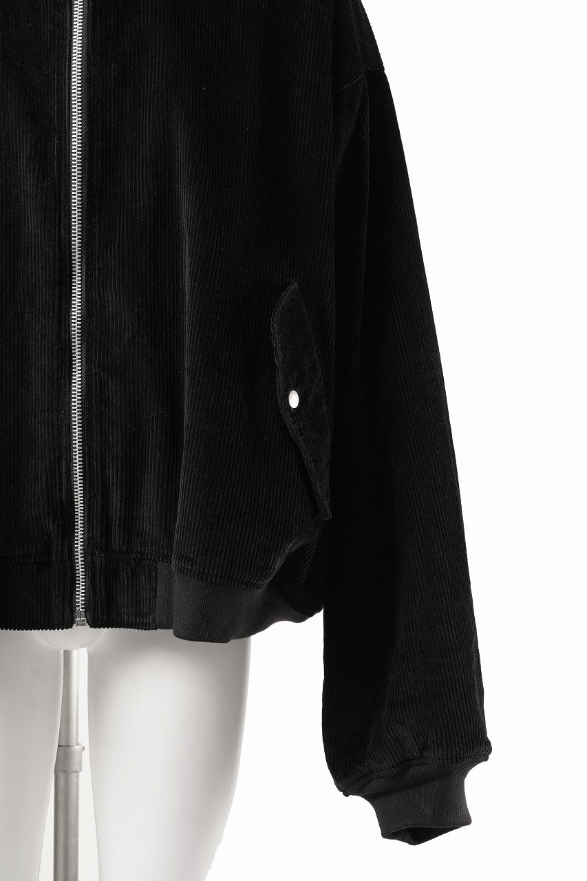 Load image into Gallery viewer, 【SAMPLE SALE】A.F ARTEFACT HEAVY CORDUROY BOMBER JACKET (BLACK)