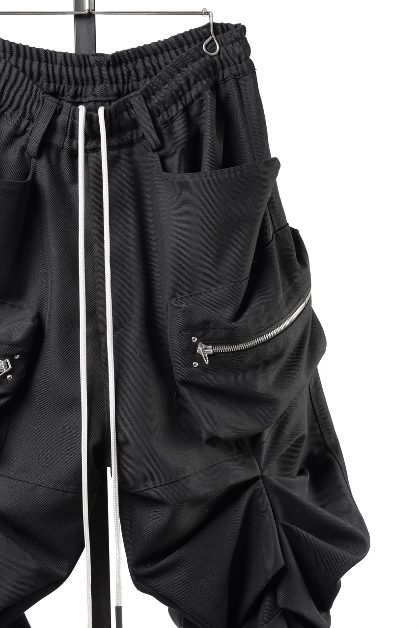画像をギャラリービューアに読み込む, 【SAMPLE】A.F ARTEFACT MONSTER TUCK SHORTS / DENSE DRAPE TWILL (BLACK)