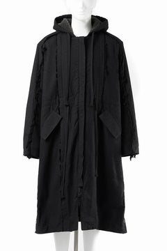 Load image into Gallery viewer, 【SAMPLE SALE】A.F ARTEFACT BOA LINER HOODIE LONG COAT (BLACK)