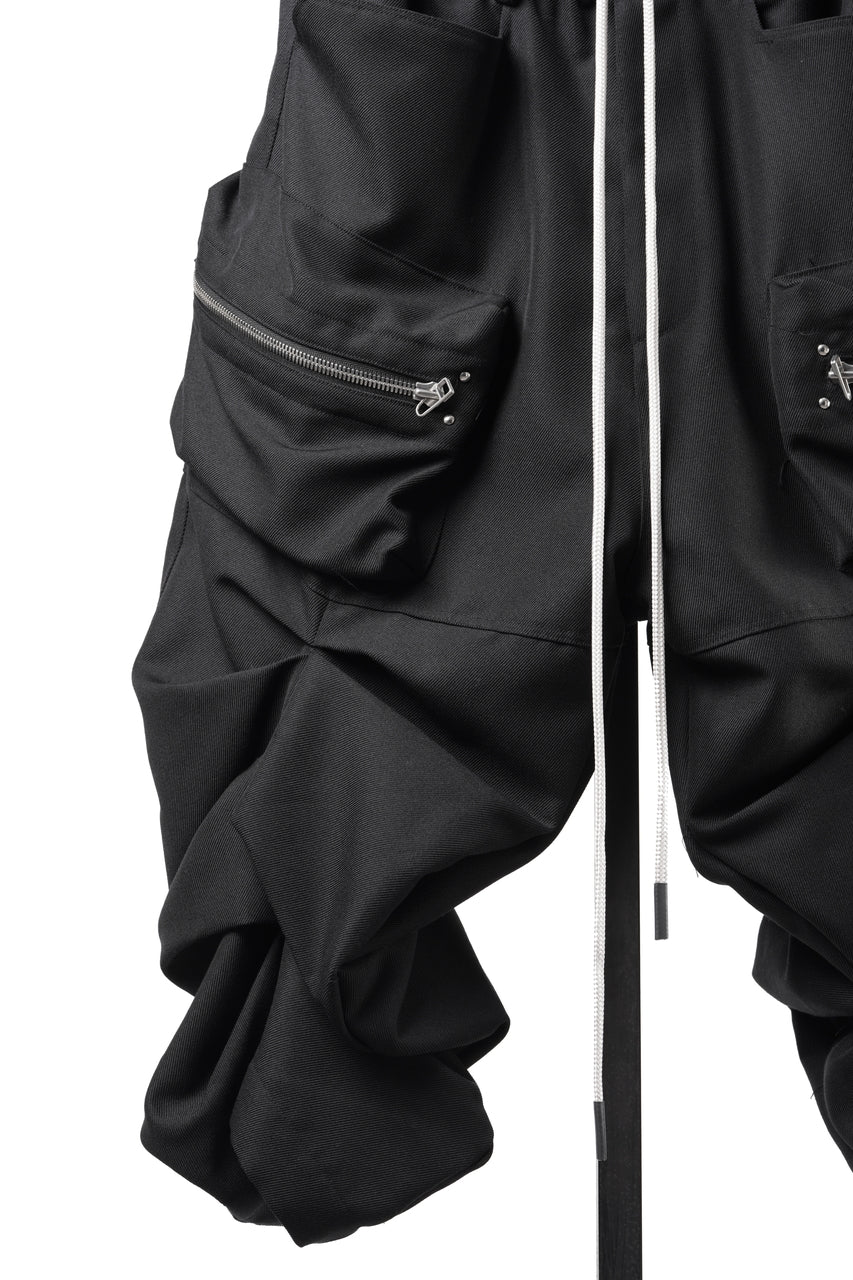 画像をギャラリービューアに読み込む, 【SAMPLE】A.F ARTEFACT MONSTER TUCK SHORTS / DENSE DRAPE TWILL (BLACK)