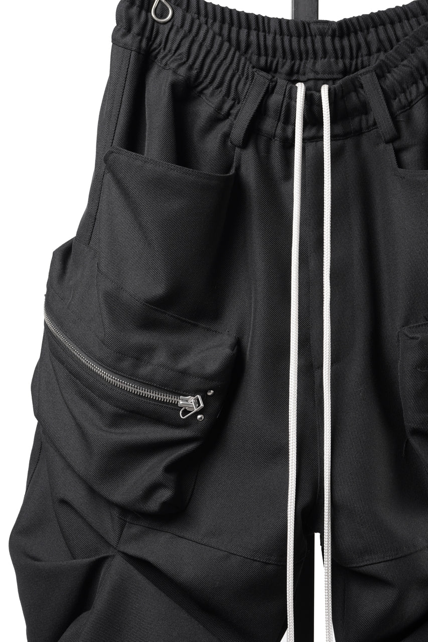 画像をギャラリービューアに読み込む, 【SAMPLE】A.F ARTEFACT MONSTER TUCK SHORTS / DENSE DRAPE TWILL (BLACK)