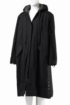 Load image into Gallery viewer, 【SAMPLE SALE】A.F ARTEFACT BOA LINER HOODIE LONG COAT (BLACK)