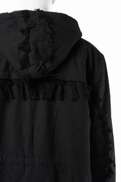 Load image into Gallery viewer, 【SAMPLE SALE】A.F ARTEFACT BOA LINER HOODIE LONG COAT (BLACK)