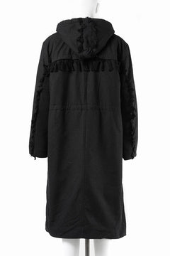 Load image into Gallery viewer, 【SAMPLE SALE】A.F ARTEFACT BOA LINER HOODIE LONG COAT (BLACK)