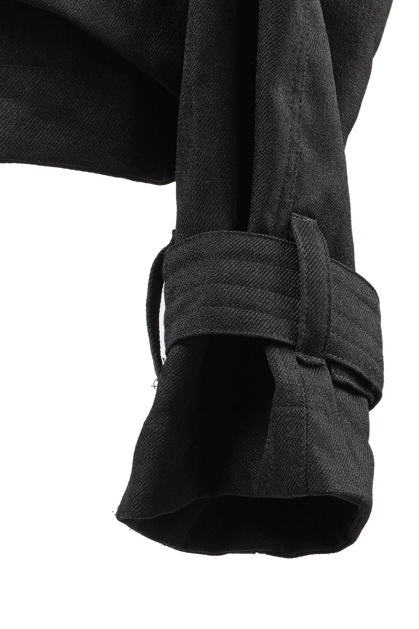 Load image into Gallery viewer, 【SAMPLE】A.F ARTEFACT CROPPED MILITARY BLOUSON / SOFT LUSTER TWILL (BLACK)