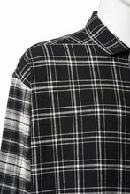 画像をギャラリービューアに読み込む, 【SAMPLE SALE】A.F ARTEFACT SNAPPED OVER SHIRT / SWITCHING CHECK (BLACK)